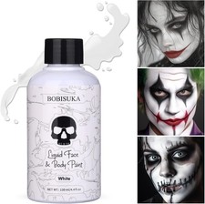 White Face Body Paint Liquid Texture Washable Non Toxic Facepaint Fast Drying