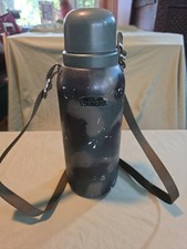 Vintage NISSAN Made in Japan Camouflage 1 Quart Stainless Steel Vacuum Bottle