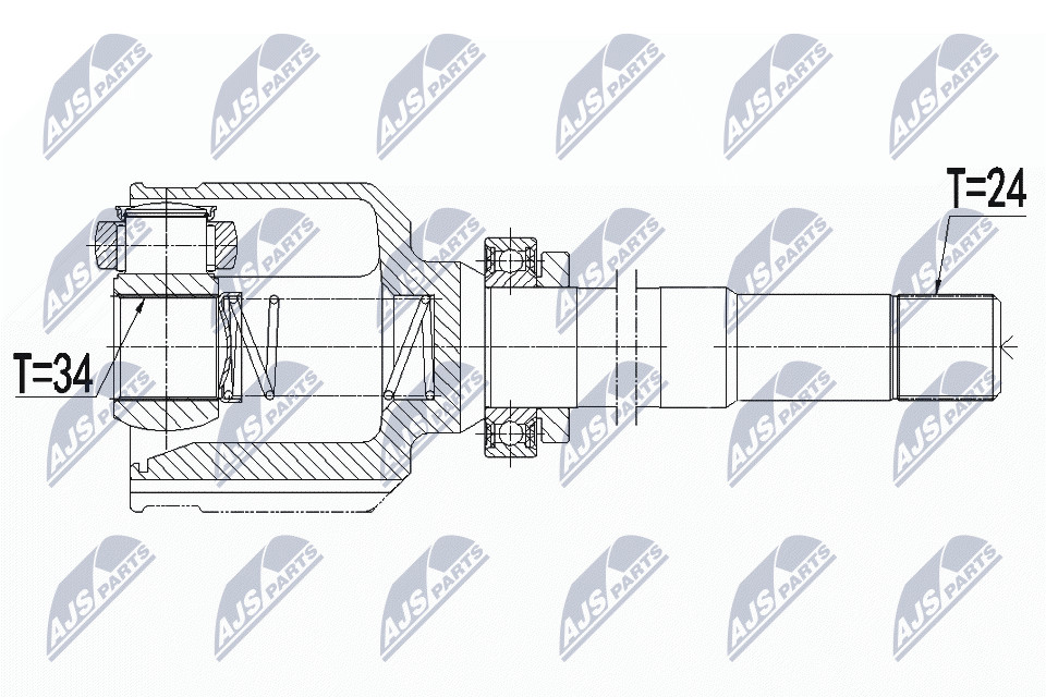 N.T.Y. NPW-CT-106.NTY Joint Kit, drive shaft for CITROËN