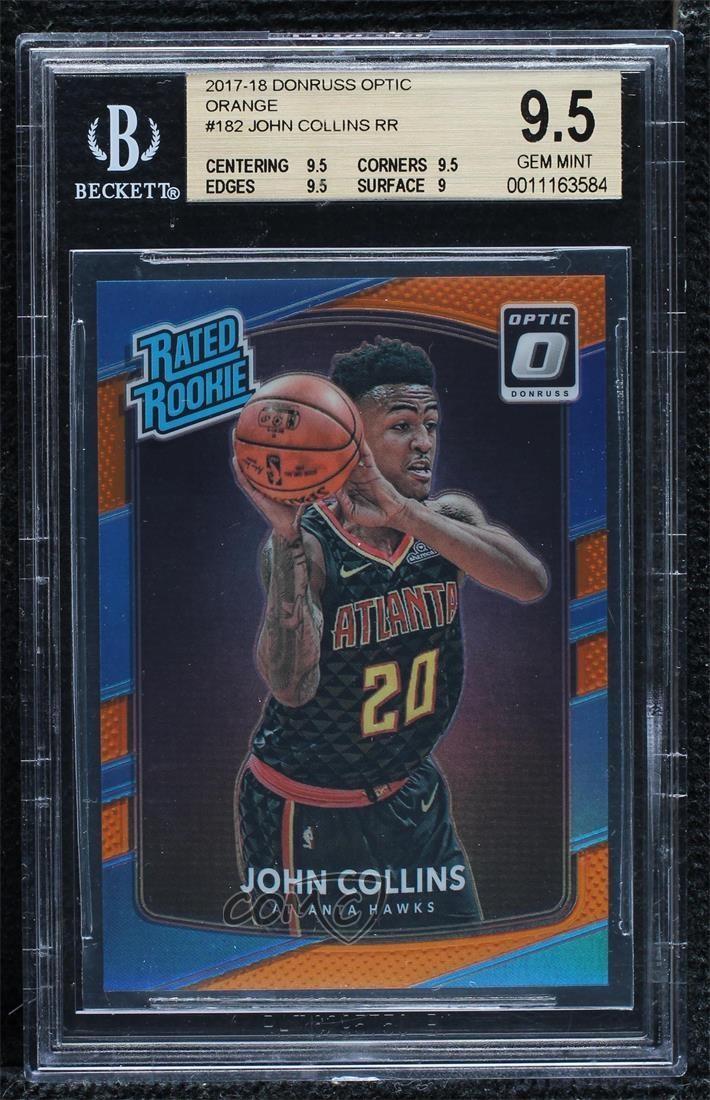 2017 Donruss Optic Rated Orange Prizm /199 John Collins BGS 9.5 Rookie RC 0m5n