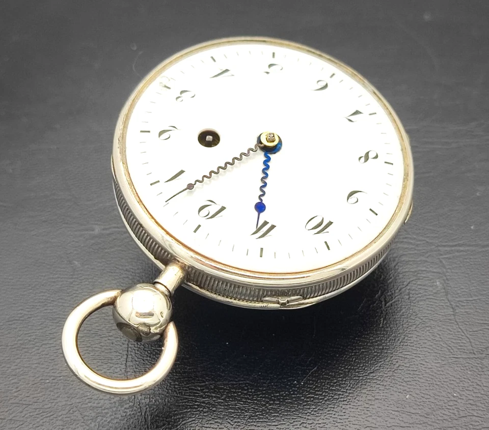 Montre gousset argent 56 mm, sonnerie heures et quarts - Photo 4/4