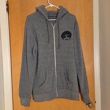 Spiritual Gangster Full Zip Fleece Hoodie Mens M Gray Logo Streetwear USA Made