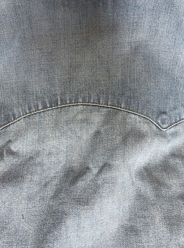 Vintage Levi’s Denim Vest – Rare Turquoise Buttons, Red Tab, Size Small Western - Picture 10 of 19