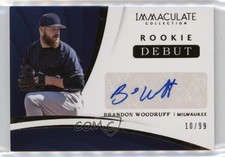2018 Panini Immaculate Rookie Debut Signatures 10/99 Brandon Woodruff Auto 5w7