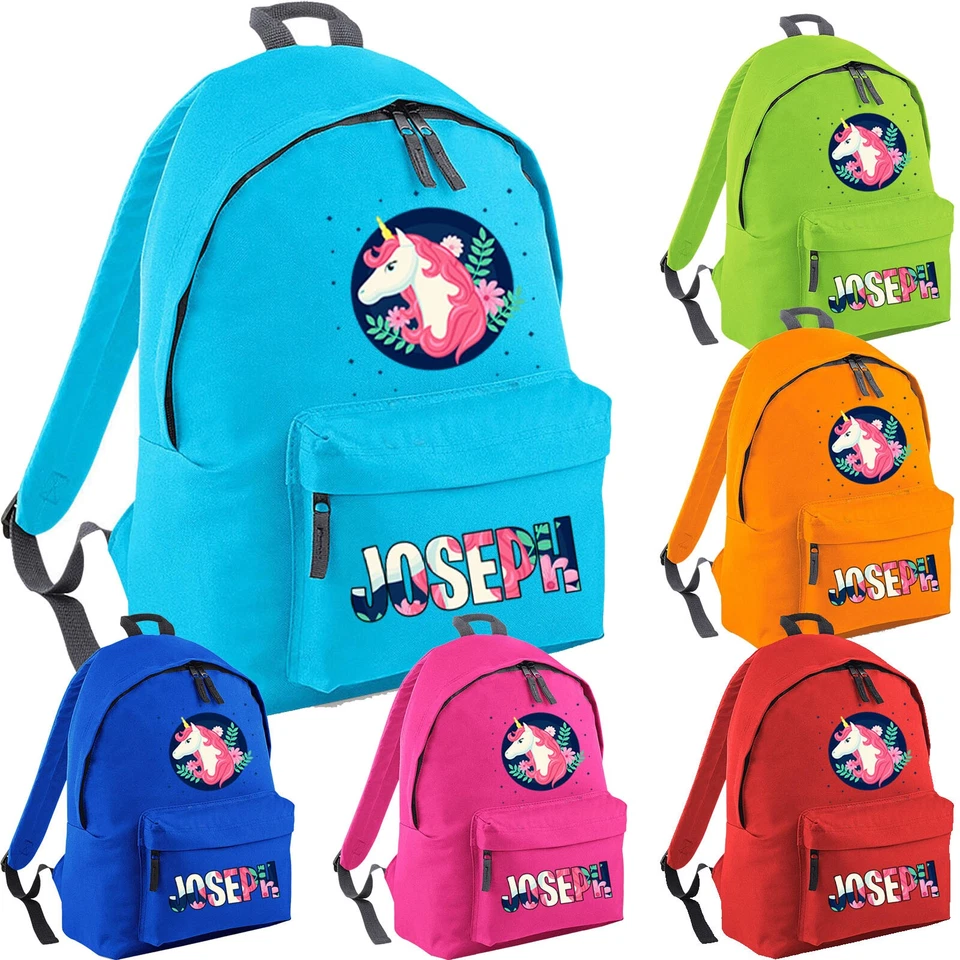 Sac à dos licorne personnalisé pour la rentrée scolaire, sac prénom... - Photo 1/1