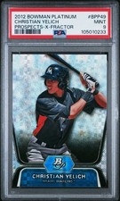 2012 Bowman Platinum - Prospects Christian Yelich #BPP49 X-Fractor (RC), PSA