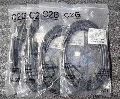 NEW LOT OF (4) CABLES TO GO  10FT DISPLAYPORT CABLE WITH LATCHES