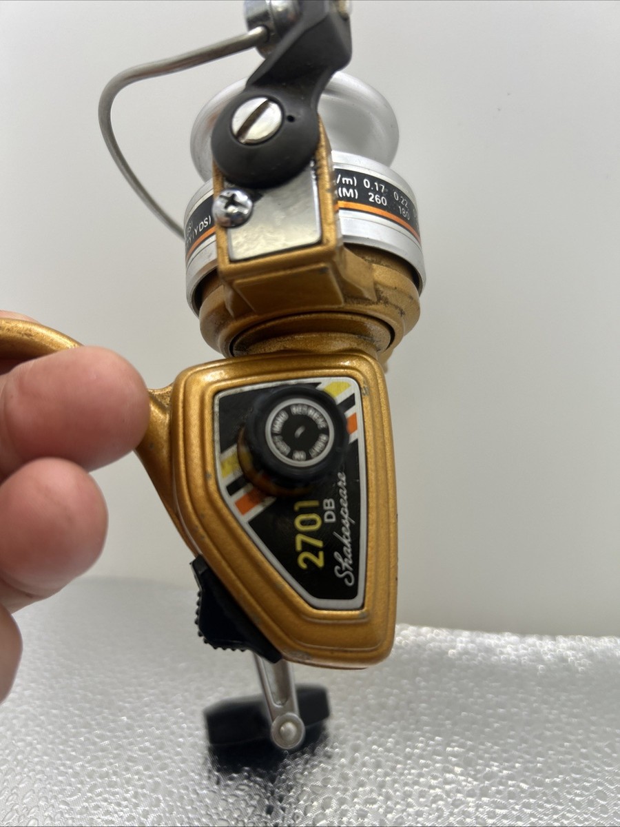 Vintage Shakespeare 2701DB Ambidex gold Spinning reel UL ultra