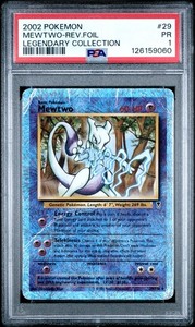 PSA 1 Pokemon Mewtwo 29/110 WotC Legendary Collection Reverse Holo Rare