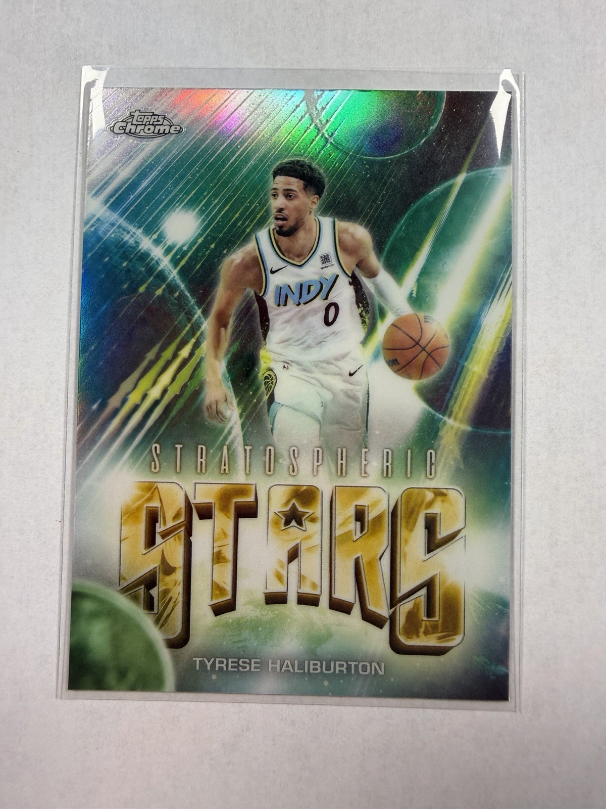 Topps Update 2026 Tyrese Haliburton Pacers Stratospheric Stars ST-7 Refractor