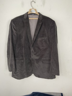 Saddlebred Mens Blazer 52 Brown Corduroy Sport Coat Rustic Fall Country Evening