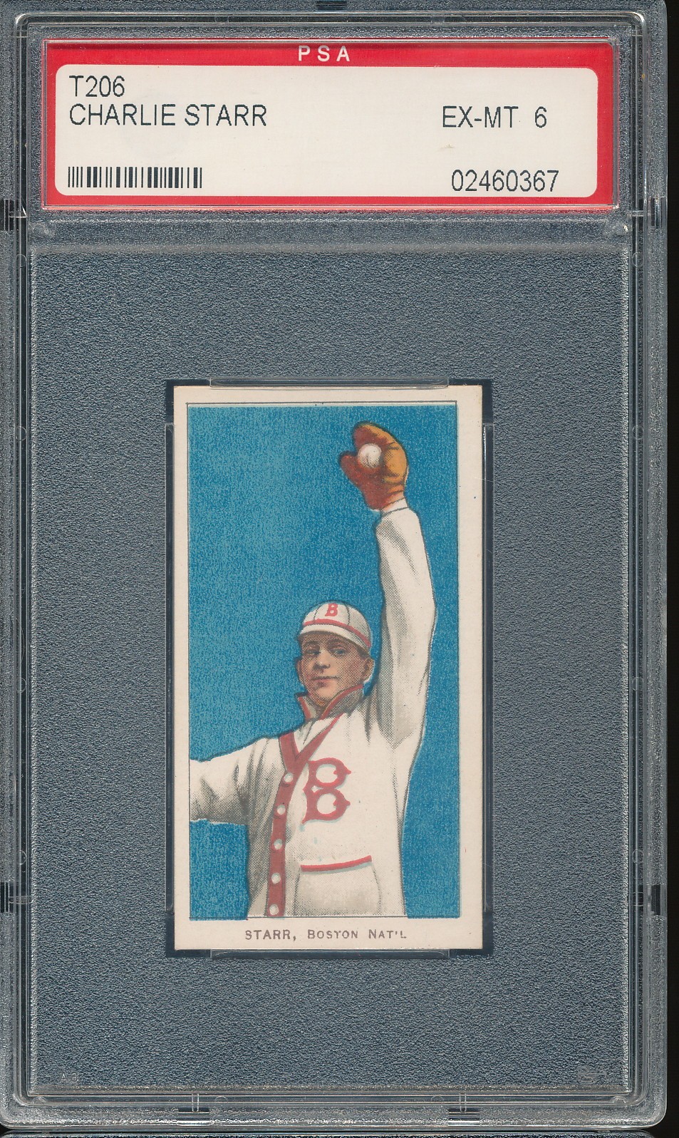 T206 Piedmont 350/25 Charlie Starr PSA 6 - Boston - POP 30