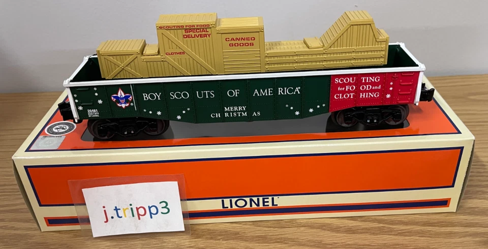 Lionel 6-26481 BSA Boy Scouts of America Christmas Gondola Car O Gauge Train - Image 2 of 4