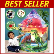 Dinosaur Discovery Kids Tent - Roar Button  LED Lights