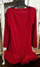 SHEIN Bae Sweet Tutu Hot Red Women’s Dress Long Sleeve Size Small