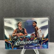 2023-24 Topps Chrome Cosmic #SC-1 Dejounte Murray / Trae Young Star Clusters