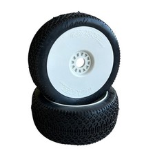 001-0863 Hot Race Gomme Napoli White per 1:8 Buggy Incollate (2pz.)