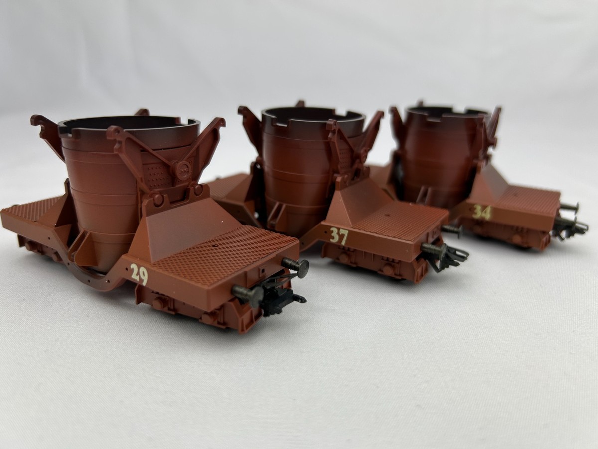メルクリン HO 46142&46143 Marklin HO 46142 46143 Slag Ladle Car Set Epoche VI Model