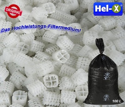 Hel-X  17 KLL Filtermedium Helix Filtermaterial Moving Bed Koi Teich Filter 50 L