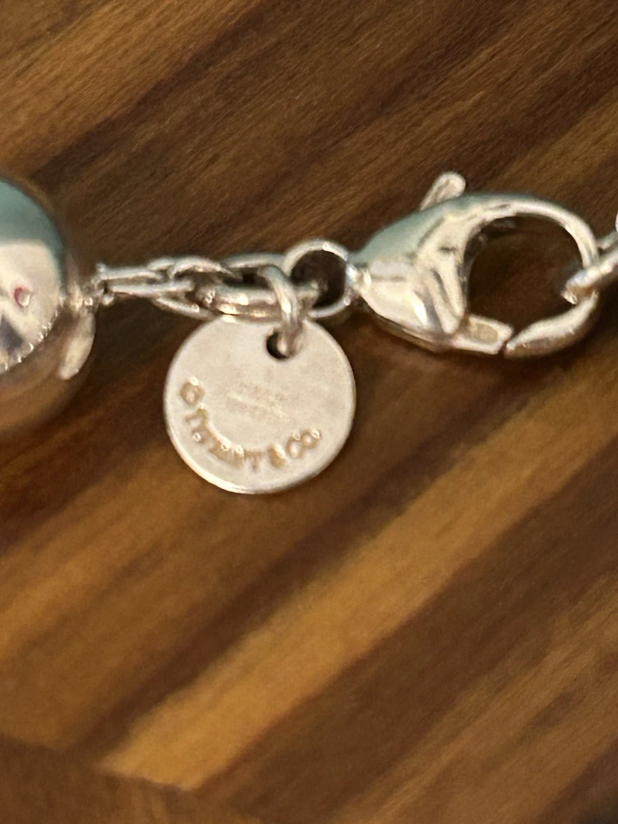 BNWT Tiffany & Co. Sterling Silver 8mm Ball Bracelet 7.5 Inches