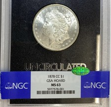 NGC MS 63 1878-CC Morgan Silver Dollar (US 🇺🇸 Treasury Hoard) CAC Approved 