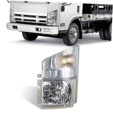 Halogen Headlight with Corner Lamp Assembly Fit for 2008-2020 ISUZU NPR NPR-HD 