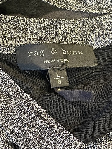 Canotta senza maniche Rag & Bone nera L bordo a contrasto minimalista silenziosa lusso - Foto 5 di 9