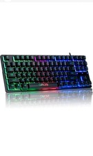 CHONCHOW 87-Key RGB Backlit Gaming Keyboard   USB Wired Tenkeyless PC