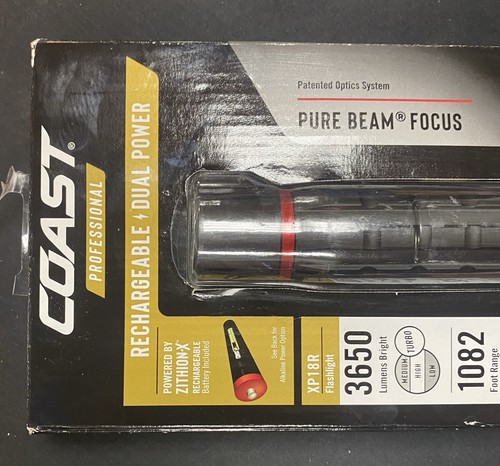 Coast XP18R Rechargeable, Dual Power 4900 Lumen Flashlight, New - Picture 3 of 6