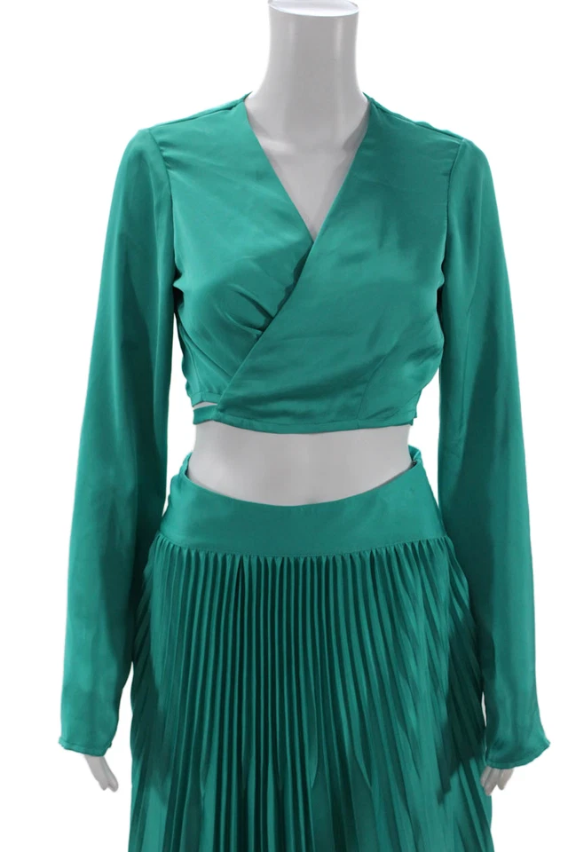 Ramy Brook женщин надежном блузка линия юбка комплект бирюзовый размер маленький/2 - Изображение 2 из 4