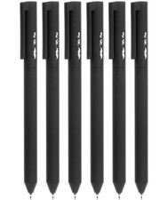 Retractable Gel Pens set 6 Pack Black Ink Smooth Writing Stationery
