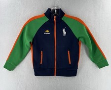 Polo Ralph Lauren US Open Youth Full Zip Jacket Color Block Size 7 Rare