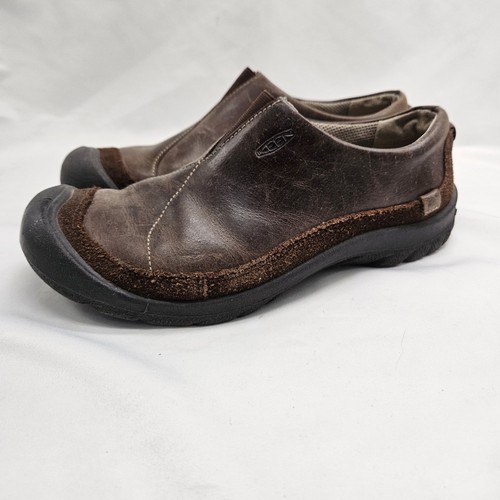 Zoccoli mocassini scarpe da trekking in pelle KEEN slip on da uomo taglia 7,5