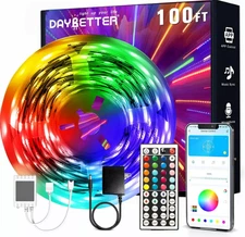 100Ft LED Strip Lights, Smart Light with App Remote Control, RGB LED (2 pack)