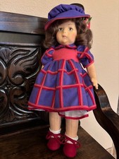 Bambola Vintage Lenci Feltro Bambola 20" Con Custodia