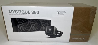 DeepCool Mystique 360 AIO Liquid CPU Cooler ARGB LCD Screen, Intel AMD, Sealed
