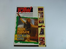 RAW Magazine Pilot Issue Iron Maiden Cover Rock Music Poster Vixen Vintage