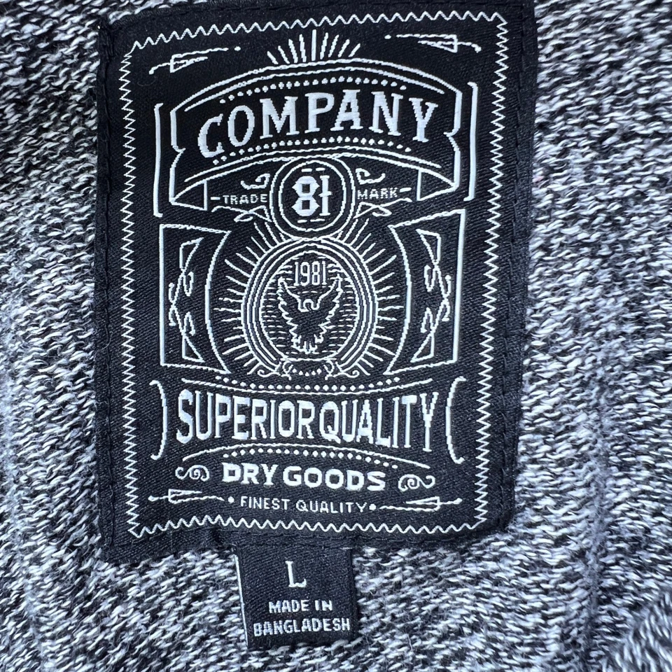 Company 81 Sudadera con Capucha Suéter Gris L Pullover Tejido Con Capucha Mezcla de Algodón Informal Otoño Foto 4 de 4