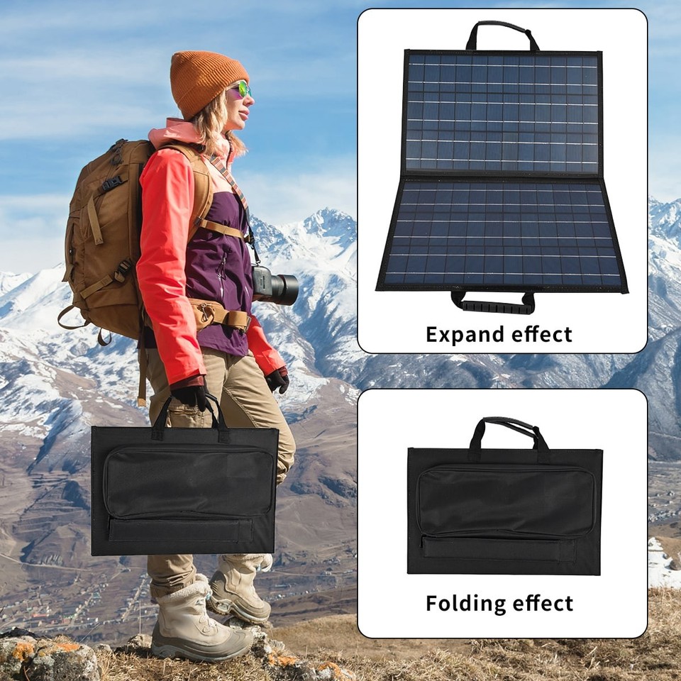 Foldable Solar Panel Module 100w 12V Portable Folding Solar Panel Kit For Car/Caravan/Power station ...