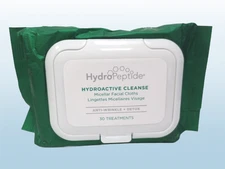 HYDROPEPTIDE HYDROACTIVE CLEANSE MICELLAR FACIAL CLOTHS 30 TREATMENTS
