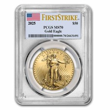 2025 1 oz American Gold Eagle MS-70 PCGS (FirstStrike®) 3983.39 per troy oz