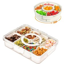 Snack Box Snackbox Mit 6/8 Fächern Snackschale Mit Deckel Und Griff Transparent