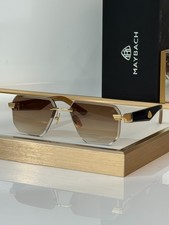 Maybach Visionist Sun 4.0 Rimless Geometric Sunglasses Gold Frame