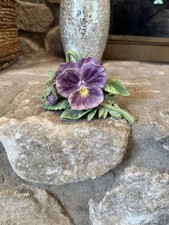 Lenox Purple Pansy Garden Flower Porcelain Ce...