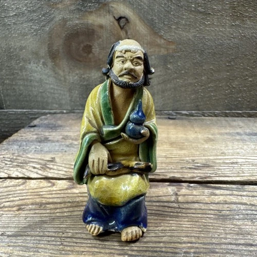 Antique/Vintage 3 -1/4 Inch Chinese Mud Man Collectable Figure