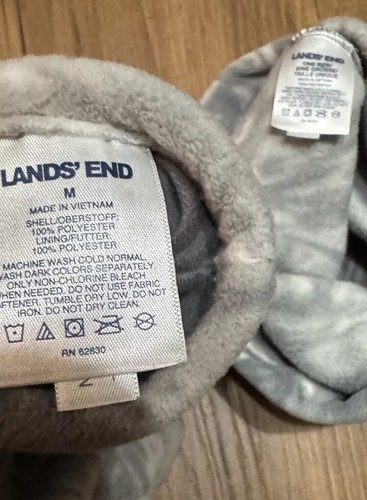 Lands’ End Kids’ Medium Gaiter & Gloves Set Fleece Gray Swirl Touch Screen EUC - Picture 5 of 6