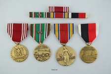 Army WWII European Medals Ribbons -Victory, Occupation, Good Conduct - 2 Stars