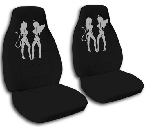 Juego de fundas de asiento de coche delanteras para Ford Mustang 1994-2004 diseño Angel and Devil - Imagen 8 de 15