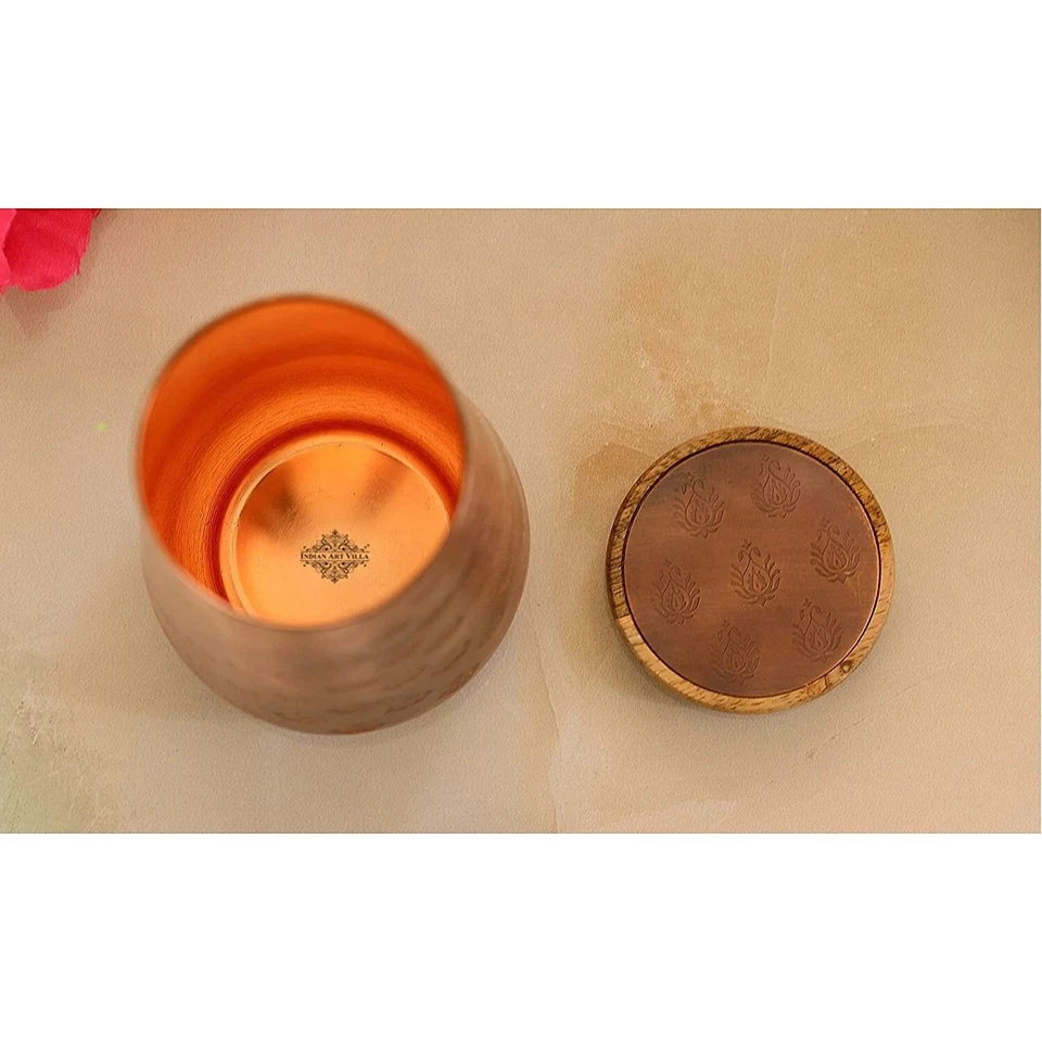 Botella Dormitorio Diseño Grabado Cobre con Tapa Madera 1300 ml Foto 4 de 4