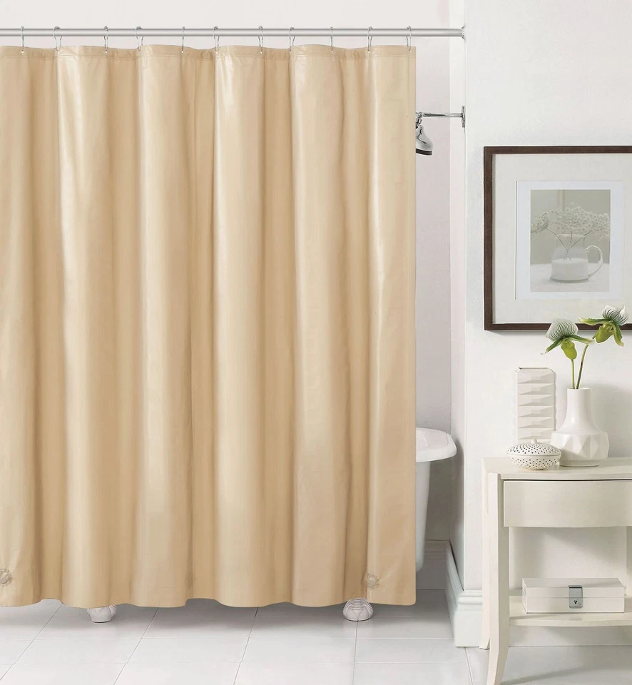 VCNY Heavy Duty Peva Plastic Shower Curtain Liners W/ Magnets - Assorted Colors Foto 3 de 4